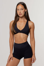 Core Twist Crop | Black