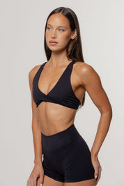 Core Twist Crop | Black