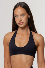 Core Define Halter Crop | Black