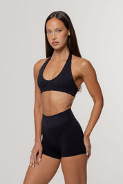 Core Define Halter Crop | Black