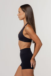 Core Define Halter Crop | Black