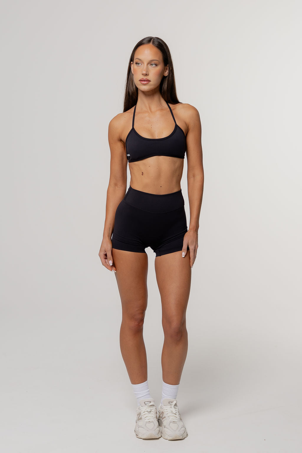 Core Barely There Halter Crop | Black