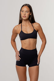 Core Barely There Halter Crop | Black
