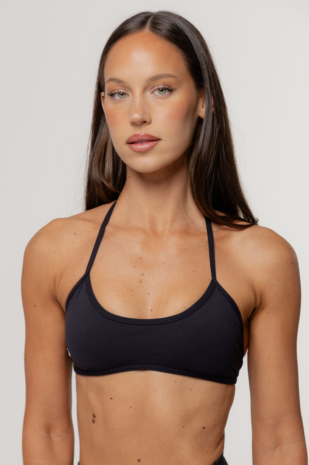 Core Barely There Halter Crop | Black
