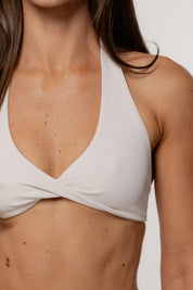 Core Twist Halter Crop | Oat