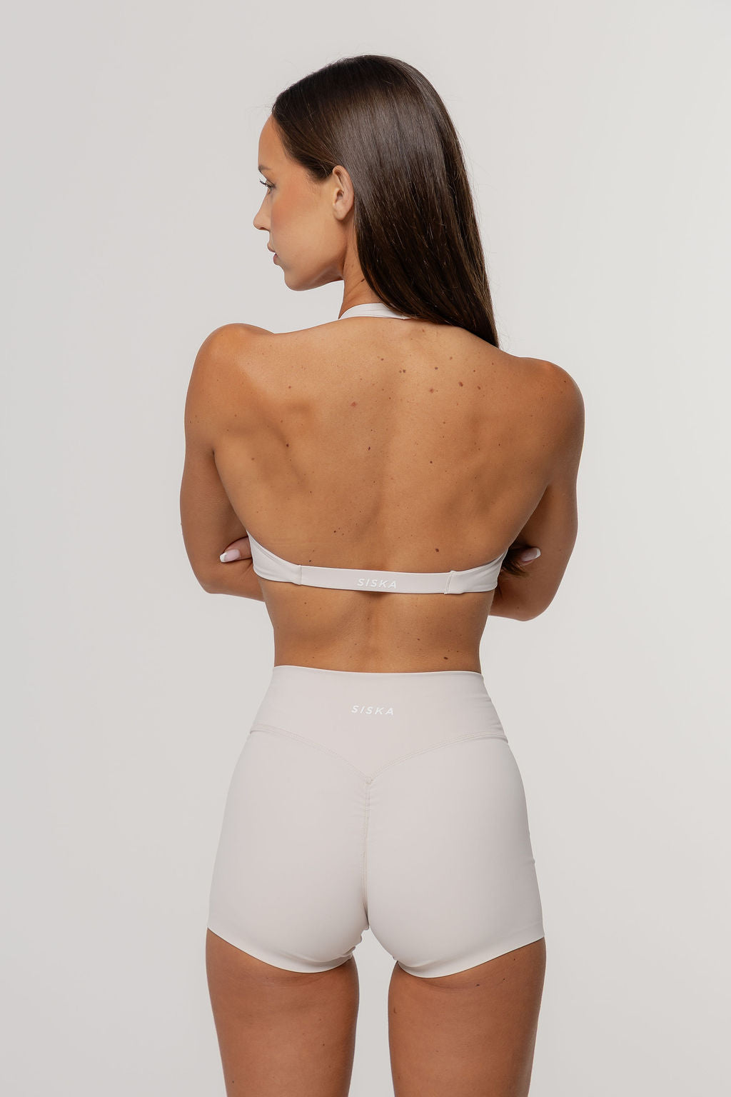 Core Twist Halter Crop | Oat