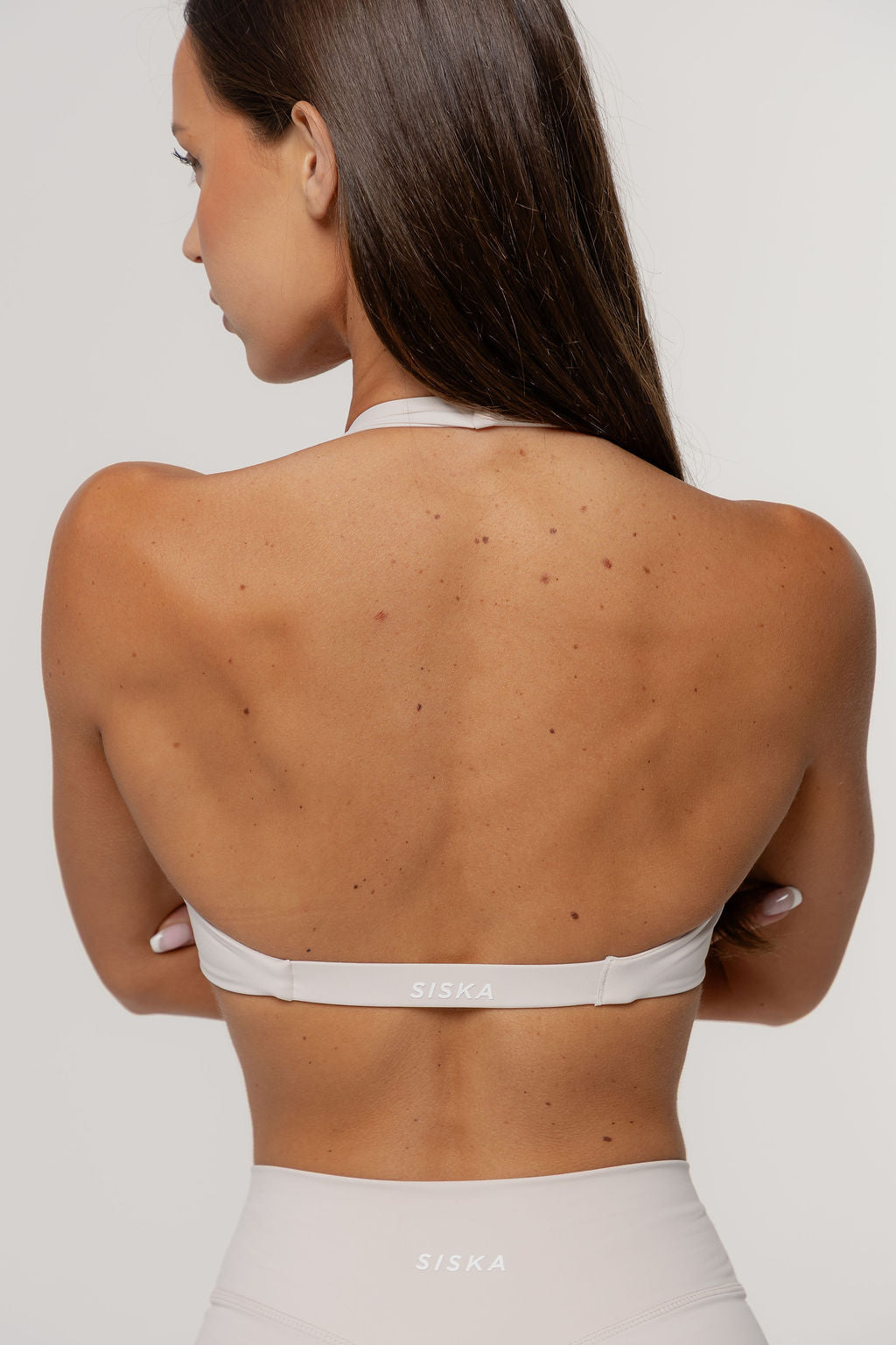 Core Twist Halter Crop | Oat