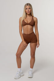 Core Twist Crop | Espresso