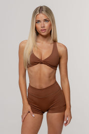 Core Twist Crop | Espresso