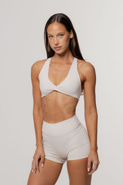 Core Twist Crop | Oat