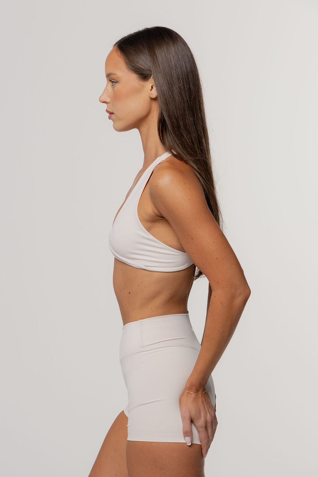 Core Twist Crop | Oat
