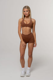 Core Define Halter Crop | Espresso