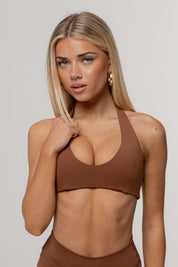 Core Define Halter Crop | Espresso