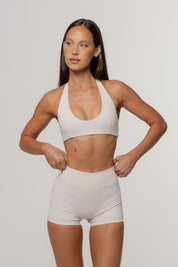 Core Define Halter Crop | Oat