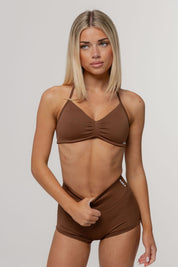 Sculpt Barely There Halter Crop | Espresso