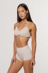 Micro Sculpt Scrunch Short | Oat