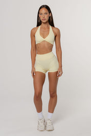 Core Twist Halter Crop | Butter