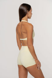 Core Twist Halter Crop | Butter