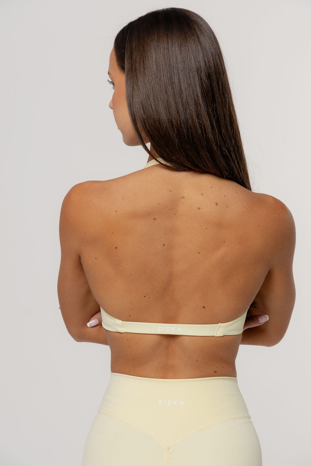 Core Twist Halter Crop | Butter