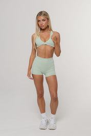 Core Twist Halter Crop | Matcha