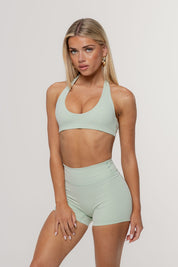 Core Define Halter Crop | Matcha
