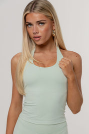 Core Halter Tank | Matcha