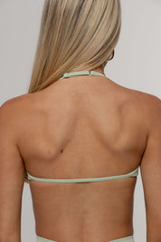 Sculpt Barely There Halter Crop | Matcha