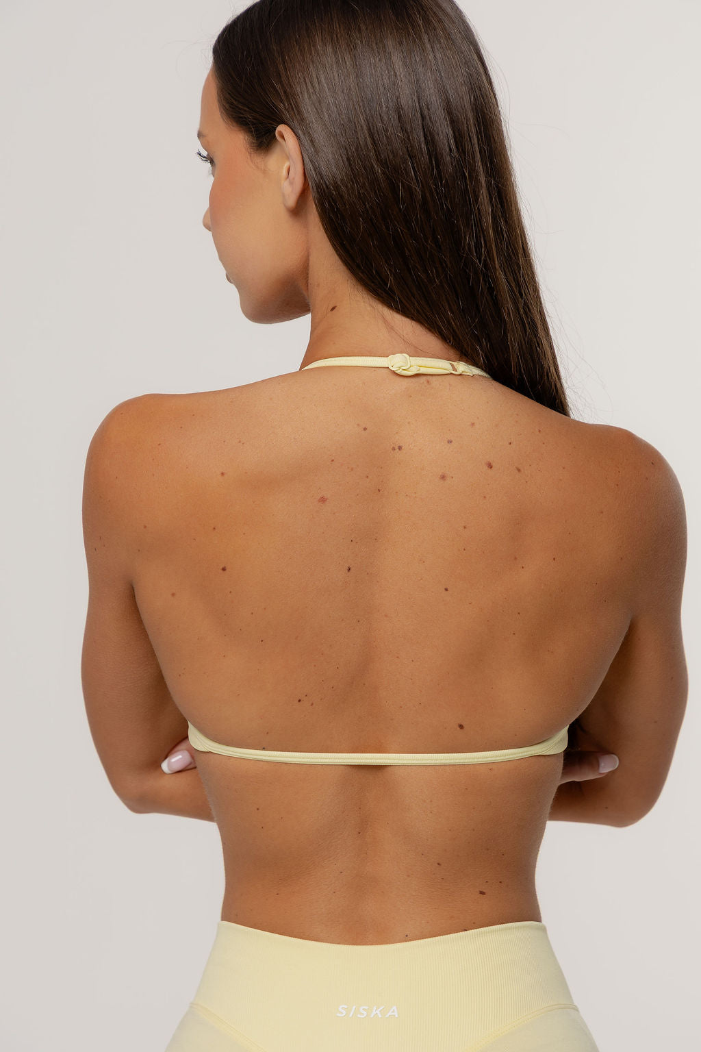 Sculpt Barely There Halter Crop | Butter