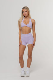 Core Twist Halter Crop | Lilac