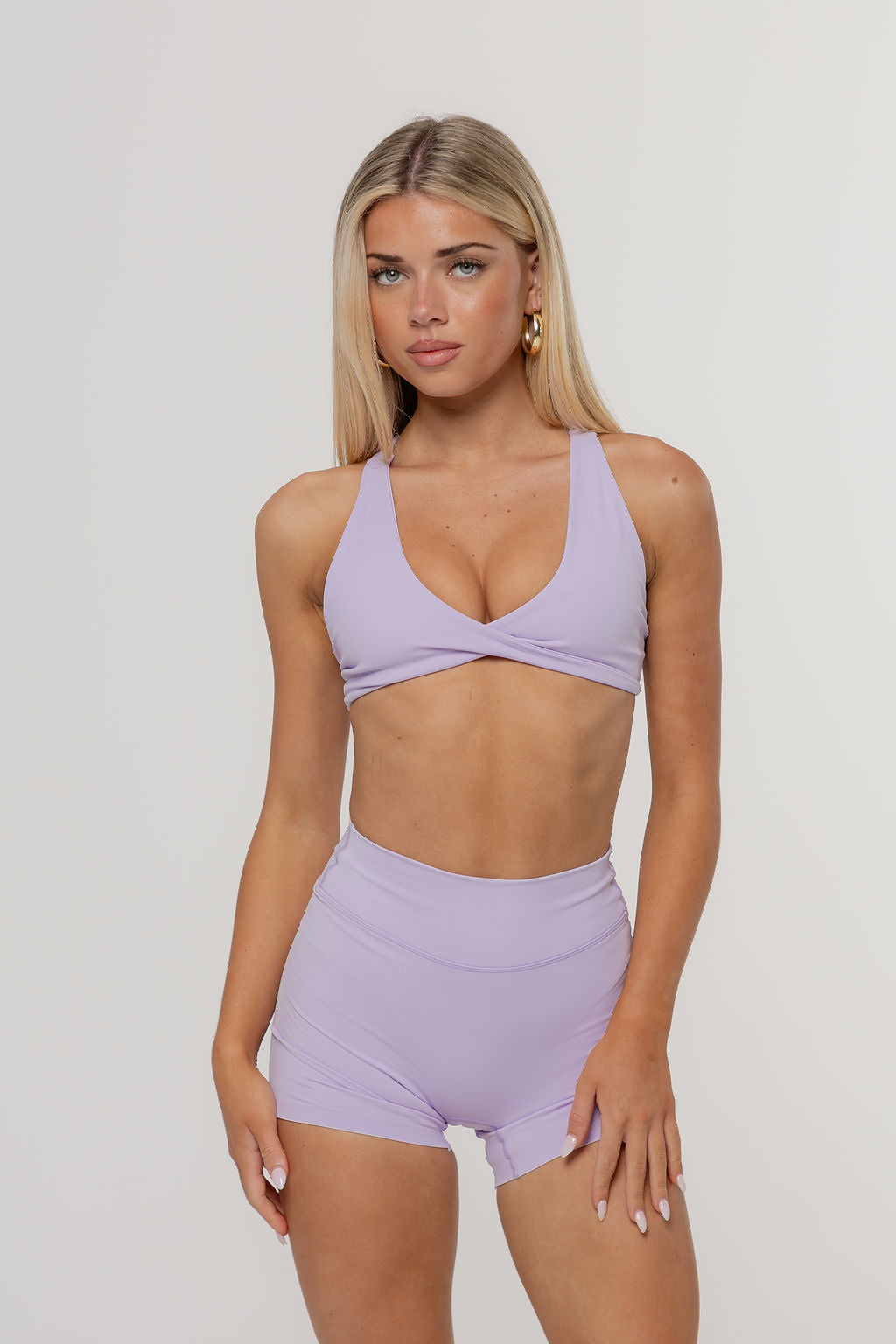 Core Twist Crop | Lilac