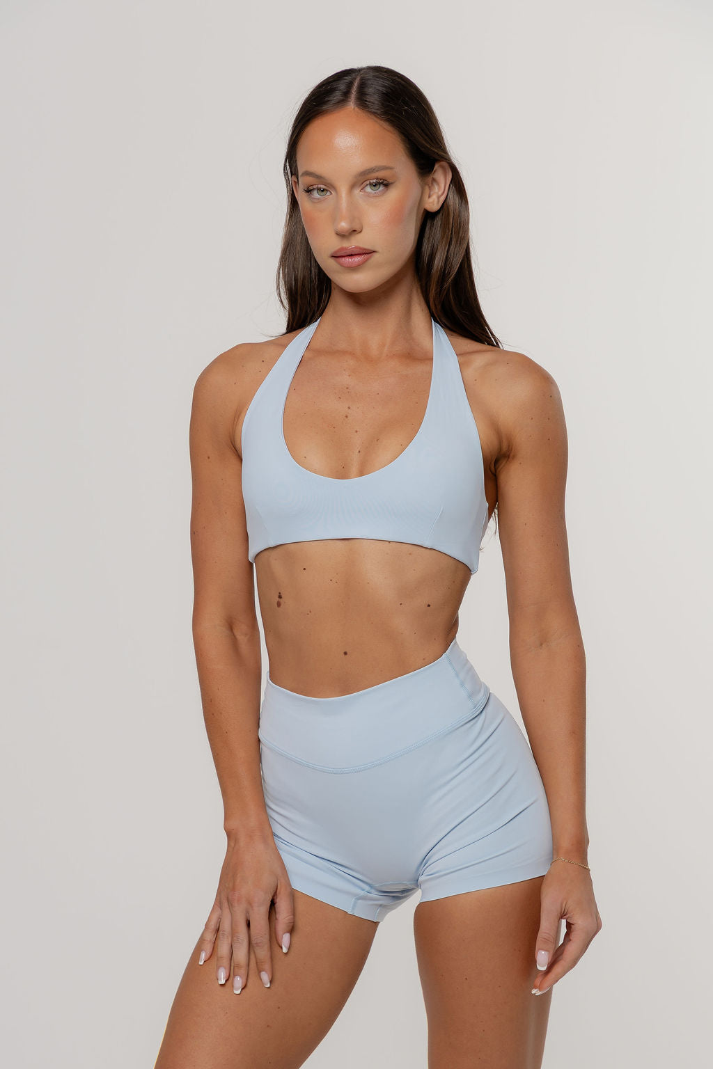 Core Define Halter Crop | Sky