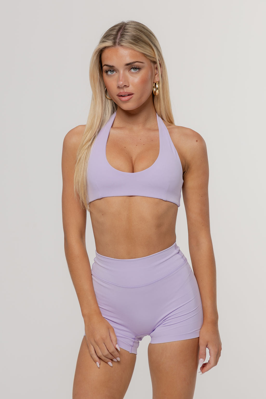 Core Define Halter Crop | Lilac