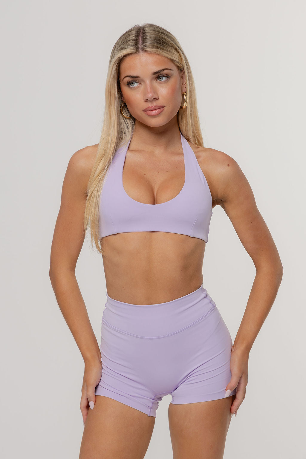 Core Define Halter Crop | Lilac