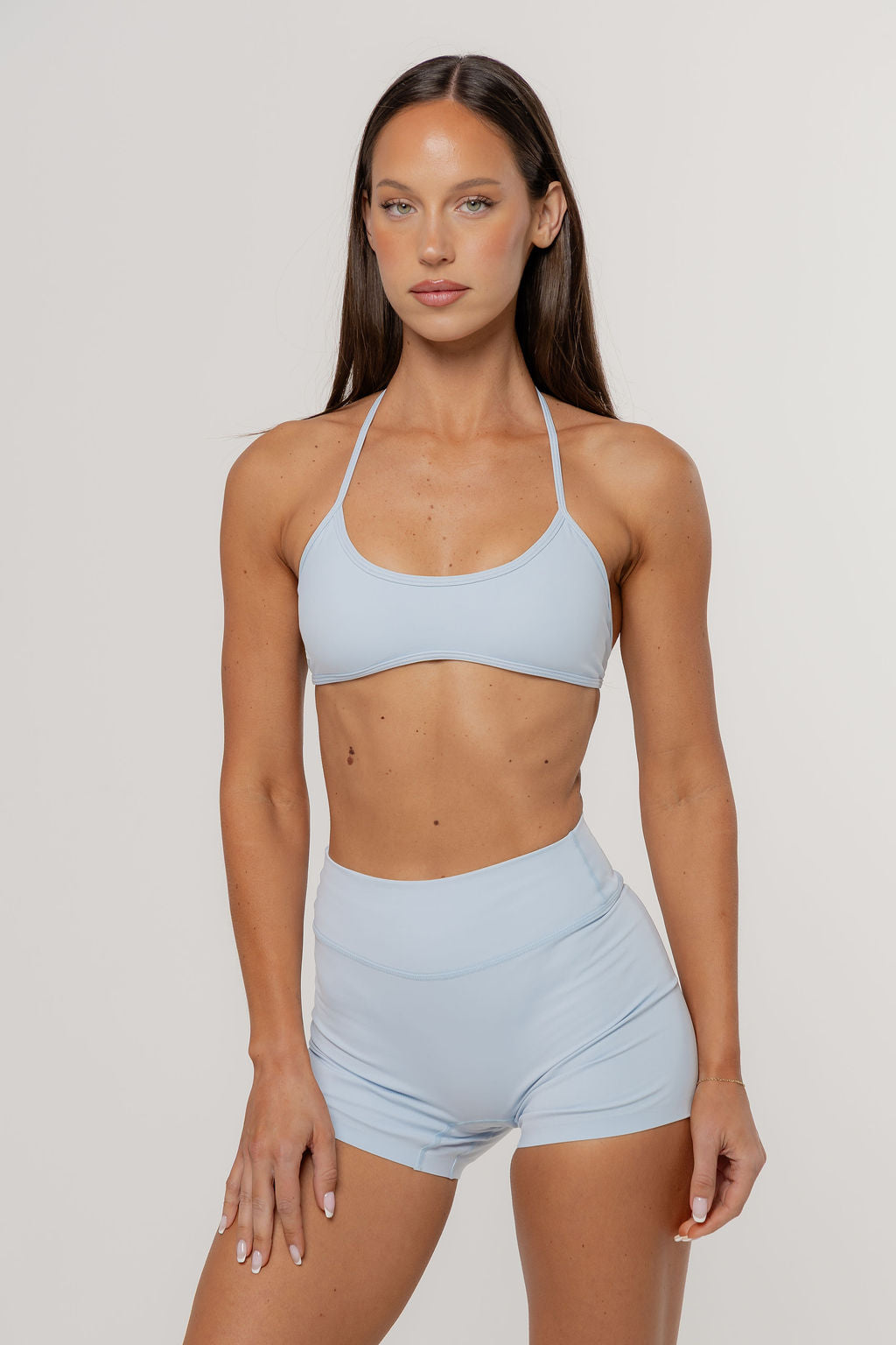 Core Barely There Halter Crop | Sky