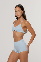 Micro Sculpt Scrunch Short | Sky