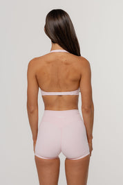 Core Twist Halter Crop | Blush