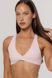 Core Twist Crop | Blush