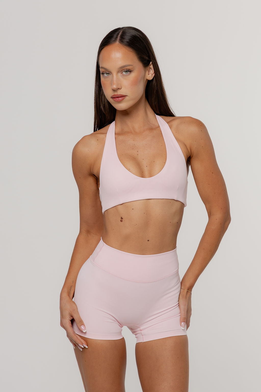 Core Define Halter Crop | Blush