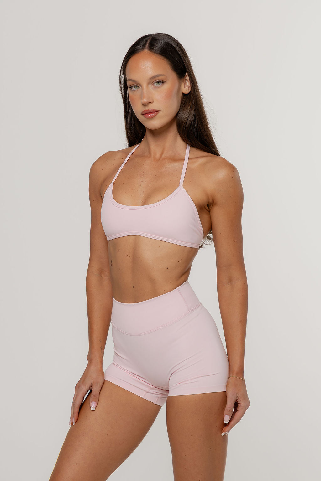 Core Barely There Halter Crop | Blush