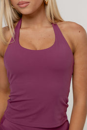 Core Halter Tank | Grape