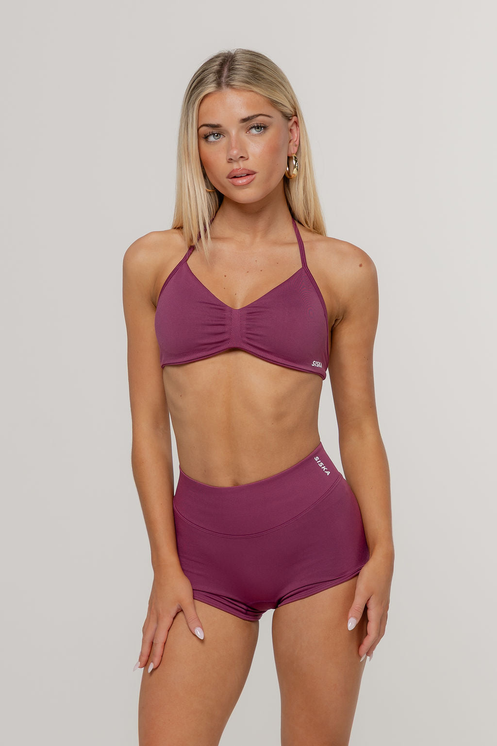 Sculpt Barely There Halter Crop | Grape