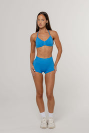 Micro Sculpt Scrunch Short | Cobalt