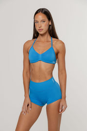Micro Sculpt Scrunch Short | Cobalt