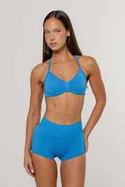 Micro Sculpt Scrunch Short | Cobalt
